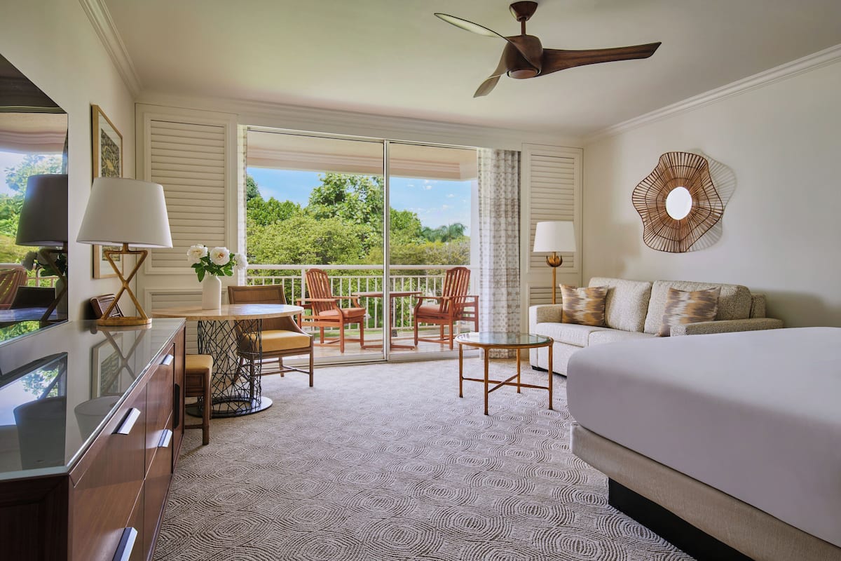 Room, 1 King Bed with Sofa bed, Garden View | 1 bedroom, premium bedding, in-room safe, desk