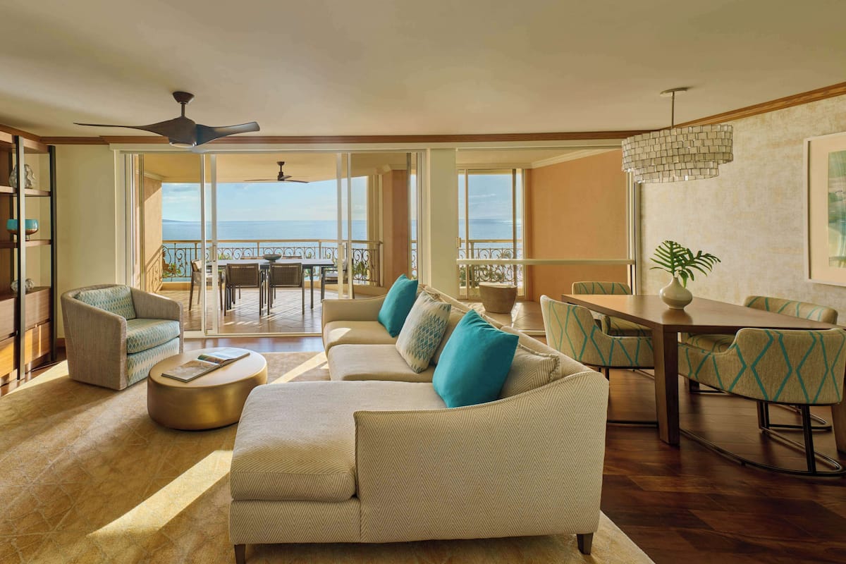Club Suite, 1 Bedroom, Kitchenette, Ocean View (Napua Malu Suite) | Living area | 65-inch TV with digital channels, foosball, pay movies
