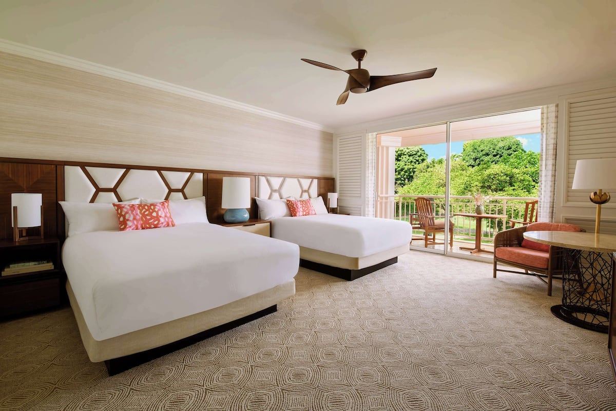 Room, 2 Queen Beds, Garden View | 1 bedroom, premium bedding, in-room safe, desk