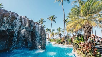 9 outdoor pools, pool cabanas (surcharge), pool loungers