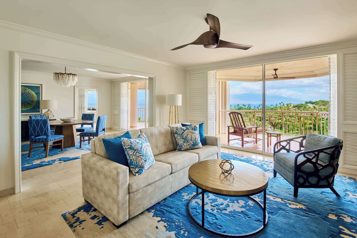 Deluxe Suite, 1 Bedroom, Ocean View | Living area | 65-inch TV with digital channels, table football, pay films