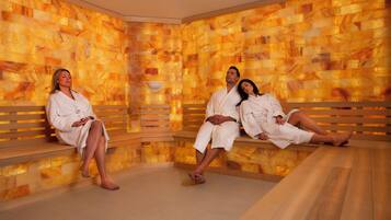 Couples treatment rooms, sauna, hot tub, steam room, body treatments