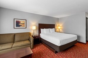 In-room safe, desk, laptop workspace, blackout curtains