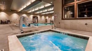 Indoor pool, pool loungers