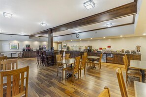 Free daily self-service breakfast 