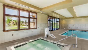 Indoor pool, pool loungers