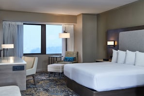 Hypo-allergenic bedding, pillow-top beds, in-room safe