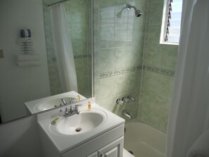 Sèche-cheveux, serviettes fournies