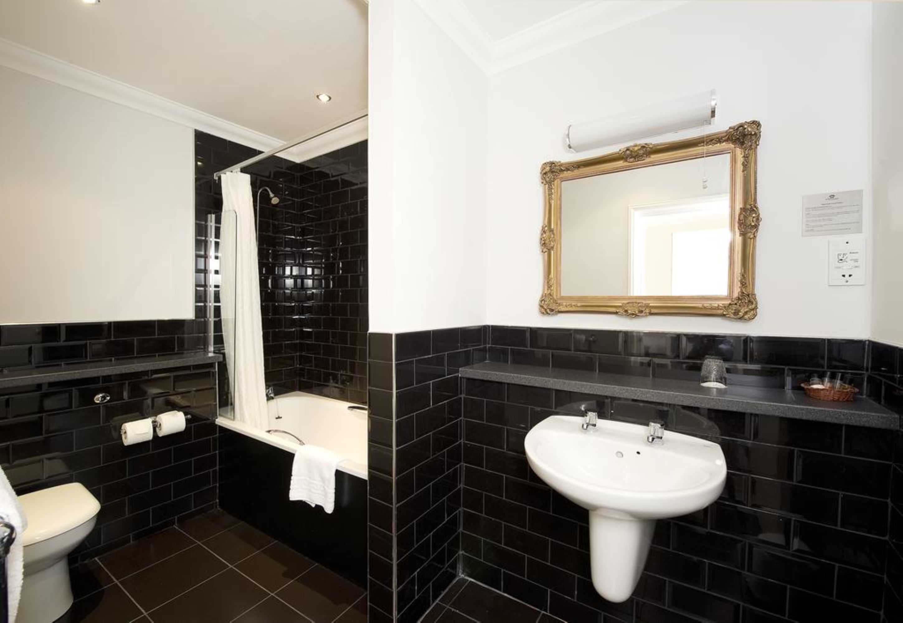 free toiletries, hair dryer, towels