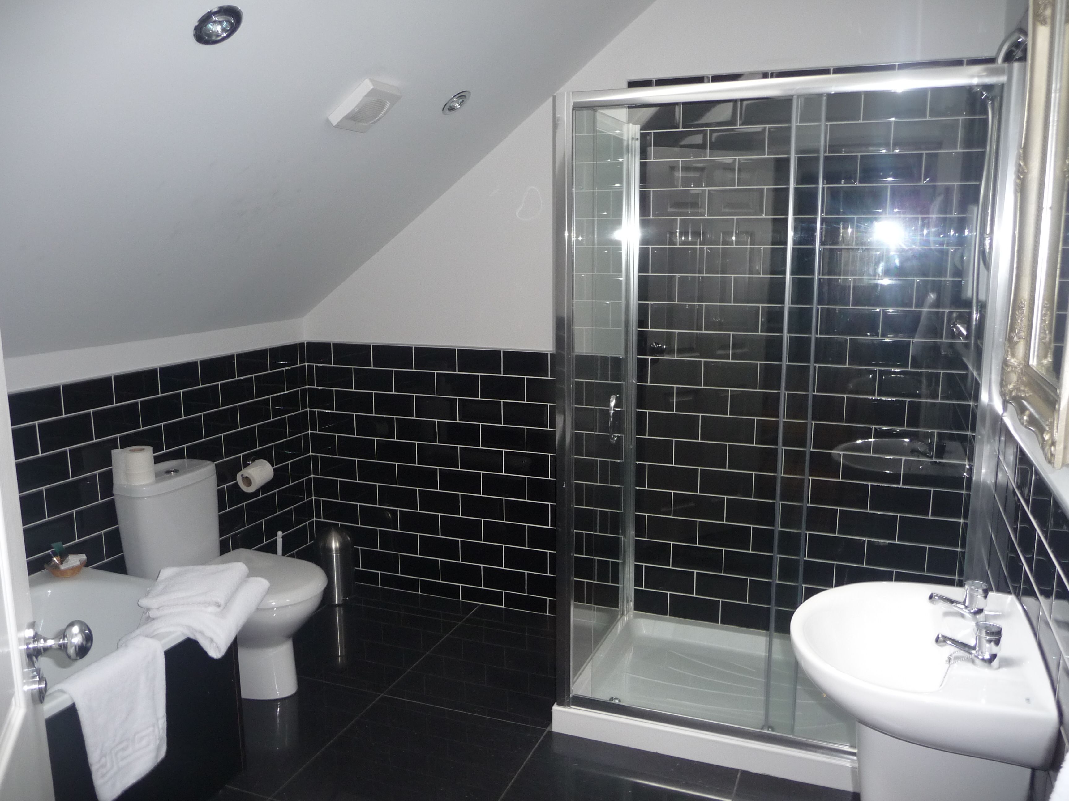 free toiletries, hair dryer, towels