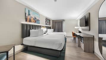 Desk, soundproofing, iron/ironing board, free cribs/infant beds