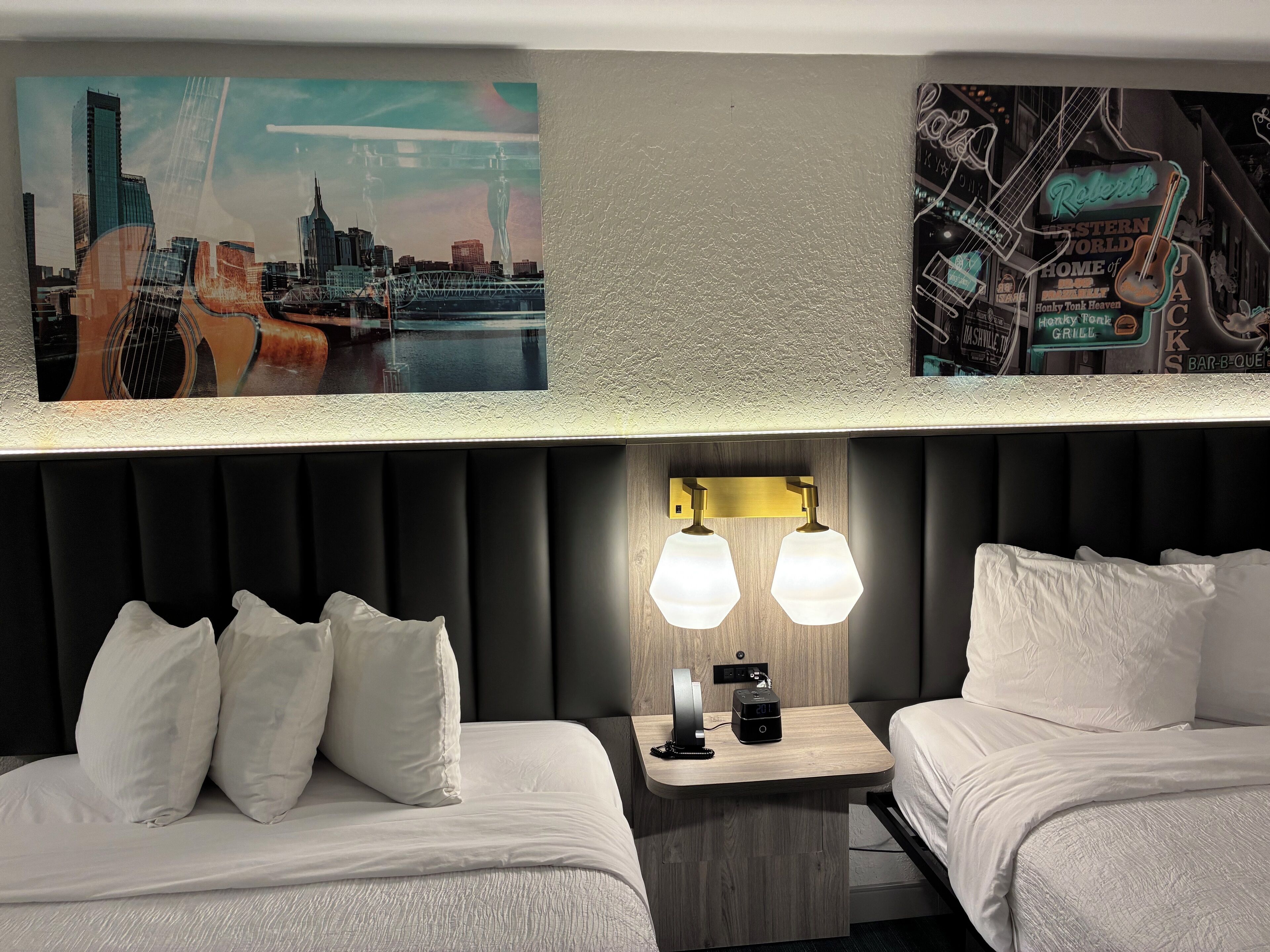 Room, 2 Queen Beds, Non Smoking | Desk, soundproofing, iron/ironing board, free cots/infant beds