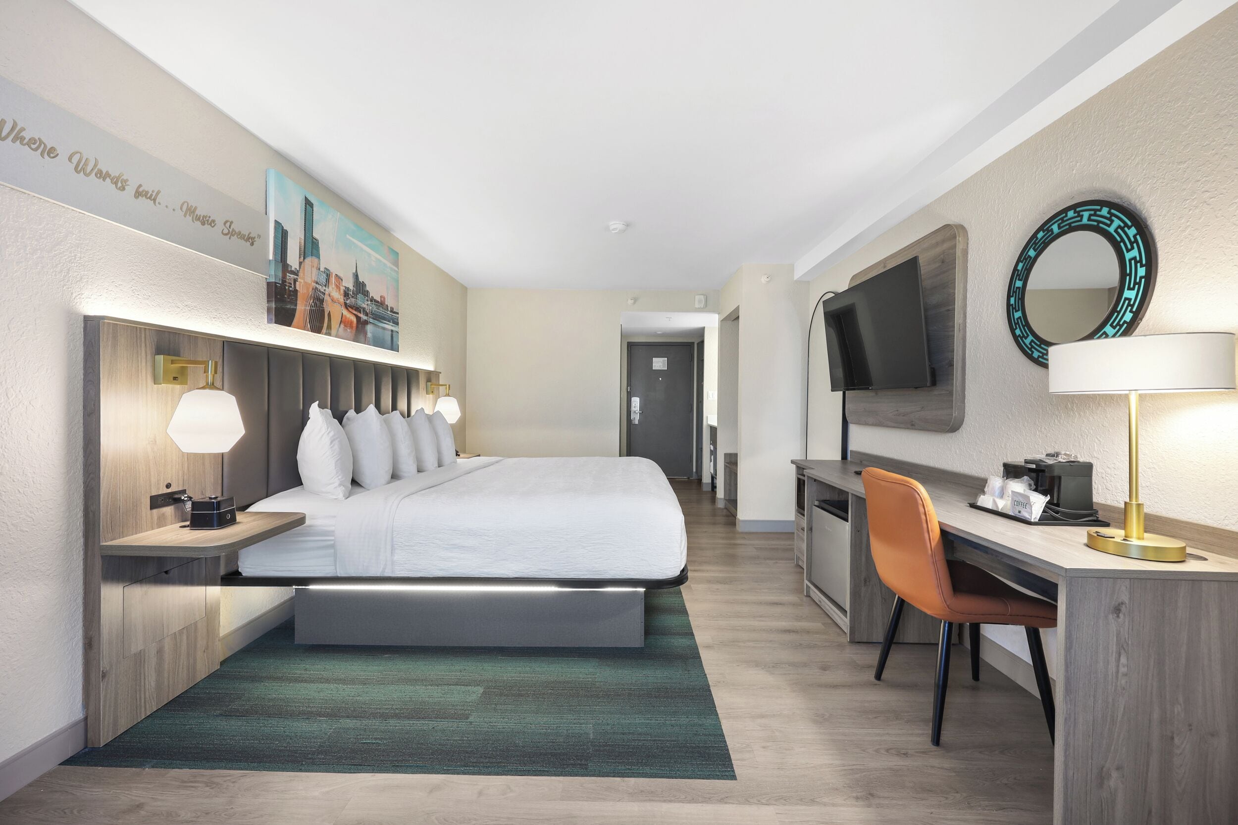 Desk, soundproofing, iron/ironing board, free cots/infant beds