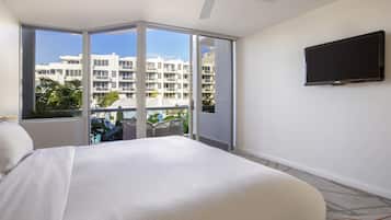 Villa - 1 sovrum - vid poolen | Sängtillbehör av högsta kvalitet och värdeförvaringsskåp på rummet