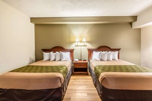 Blackout curtains, iron/ironing board, free WiFi, bed sheets