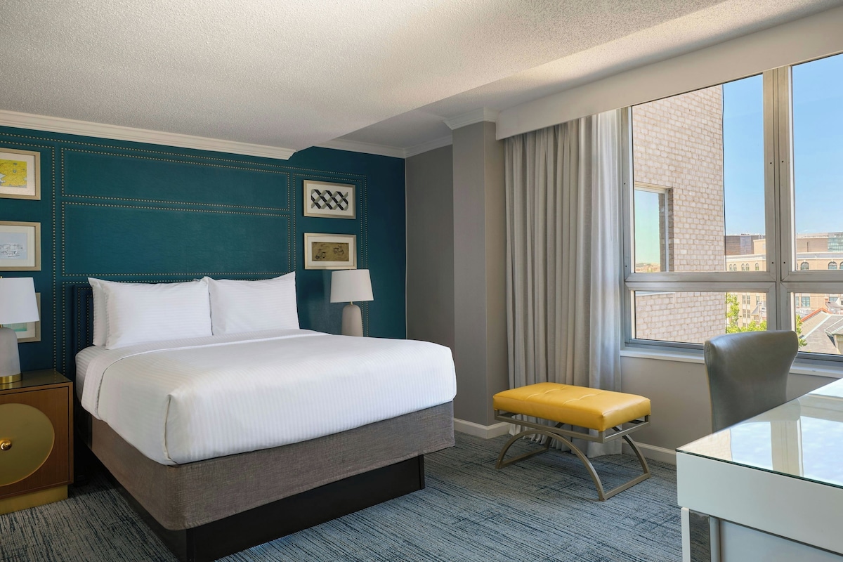 Chambre, 1 grand lit, vue ville