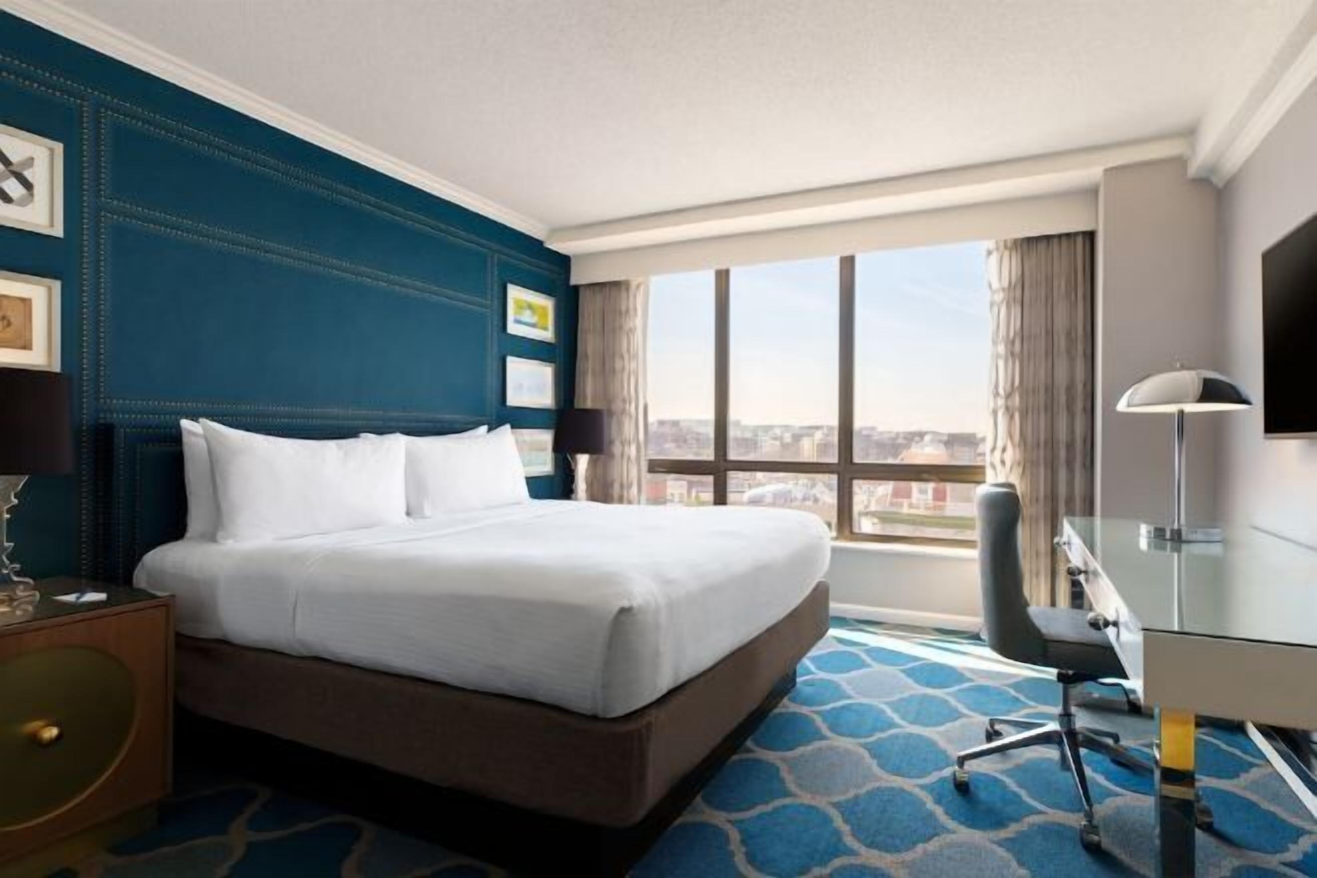 Premium bedding, down comforters, pillowtop beds, in-room safe