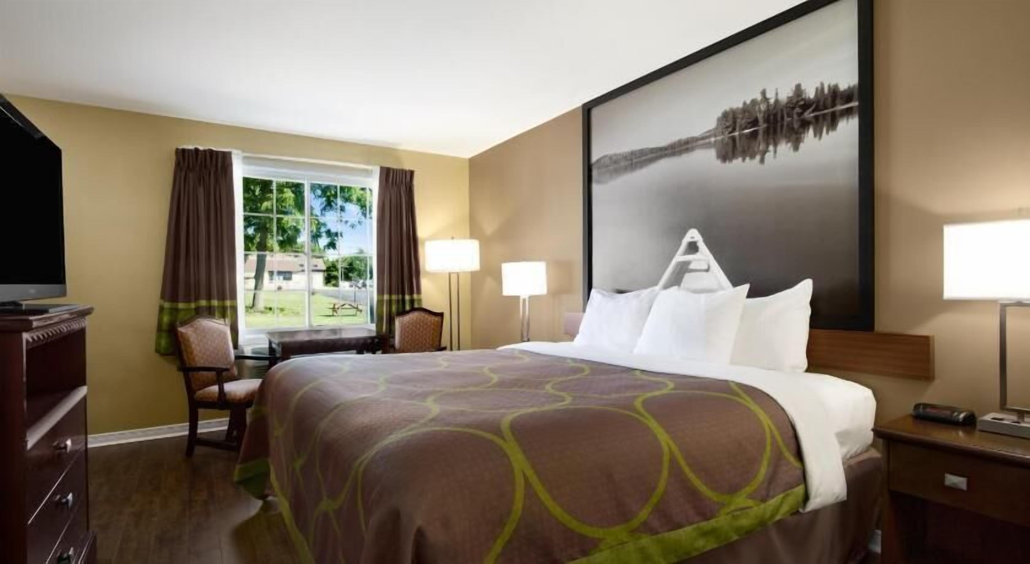 Edredón, camas Select Comfort, decoración personalizada y escritorio 