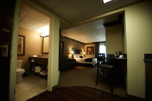 Premium bedding, down comforters, pillowtop beds, in-room safe