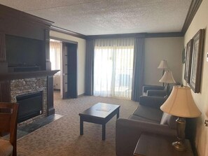 50-inch flat-screen TV with satellite channels, TV