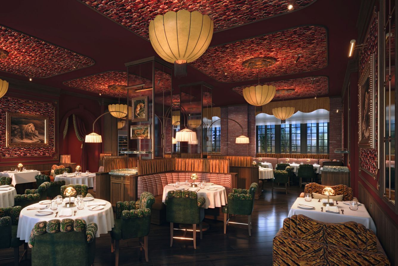 Sarapan, makan tengah hari, makan malam dihidangkan; masakan Amerika 