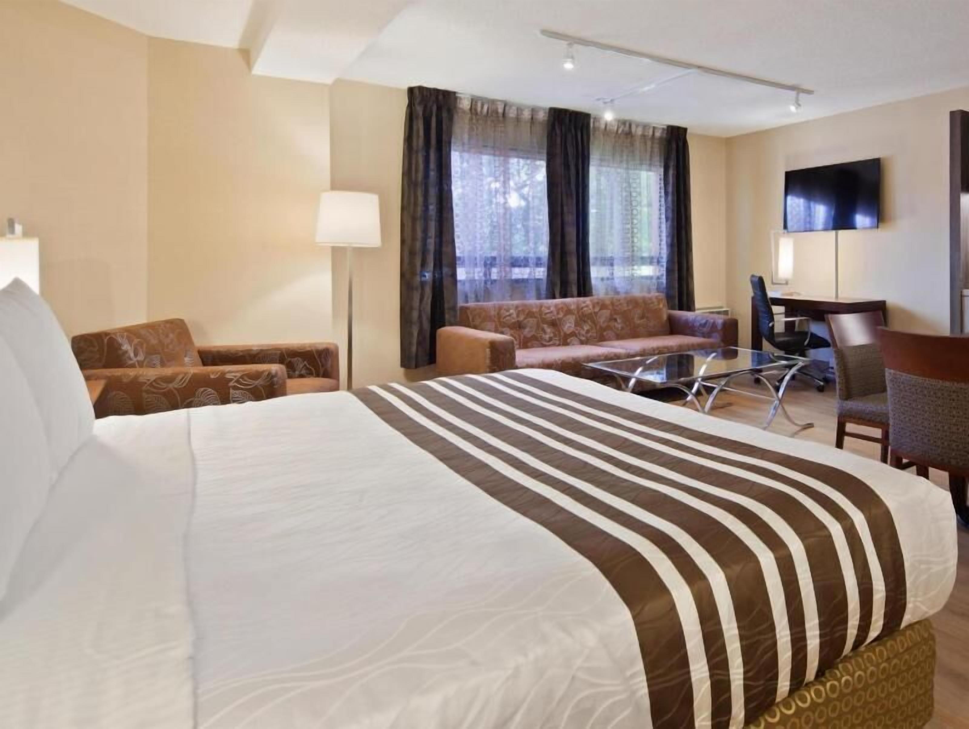 Hypo-allergenic bedding, in-room safe, desk, laptop workspace