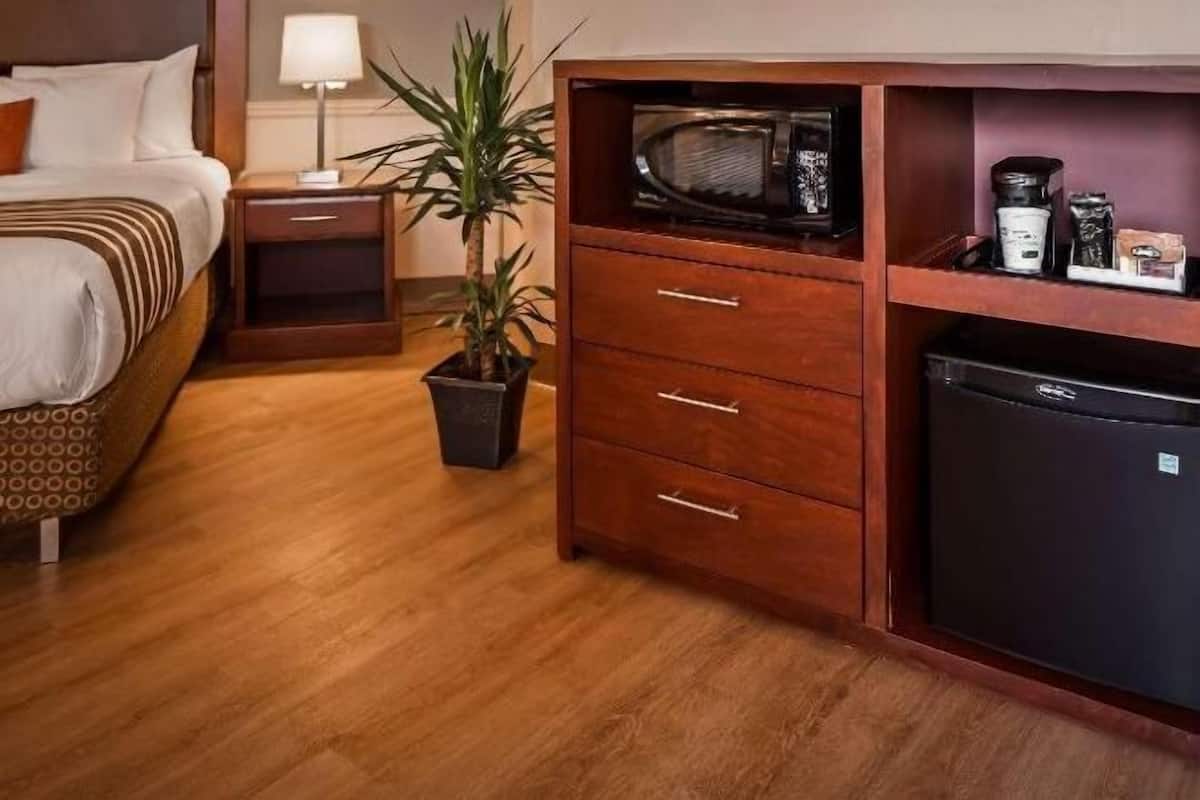 Hypo-allergenic bedding, in-room safe, desk, laptop workspace