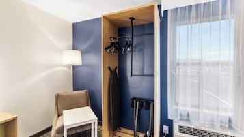 Room, 1 King Bed, Accessible (Mobility & Hearing, 3x3 Shower) | Desk, iron/ironing board, free WiFi, bed sheets