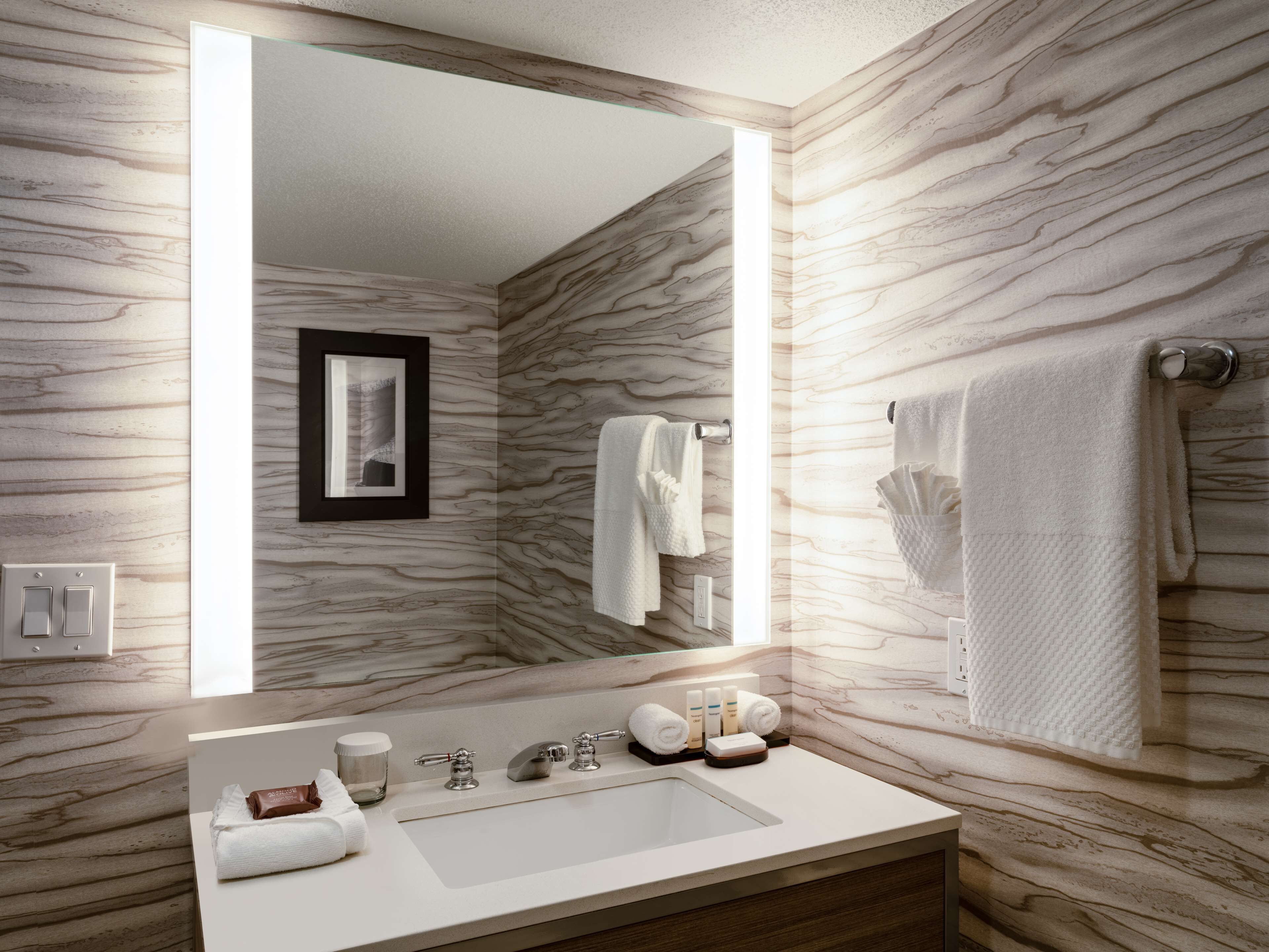 free toiletries, hair dryer, towels, soap