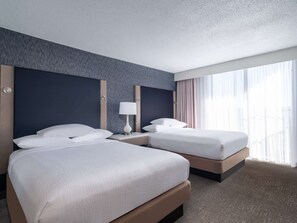 In-room safe, desk, laptop workspace, blackout curtains