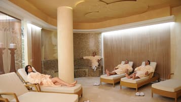 Sauna, tab panas, bilik wap, rawatan badan, balut badan, lulur badan