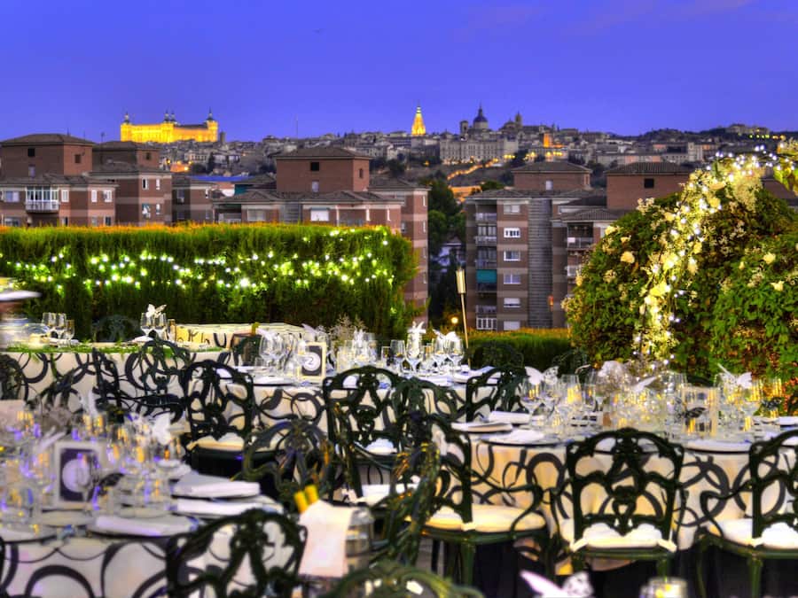 Área externa para banquete