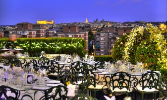 Outdoor banquet area