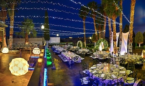 Outdoor wedding area