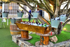 Outdoor wedding area