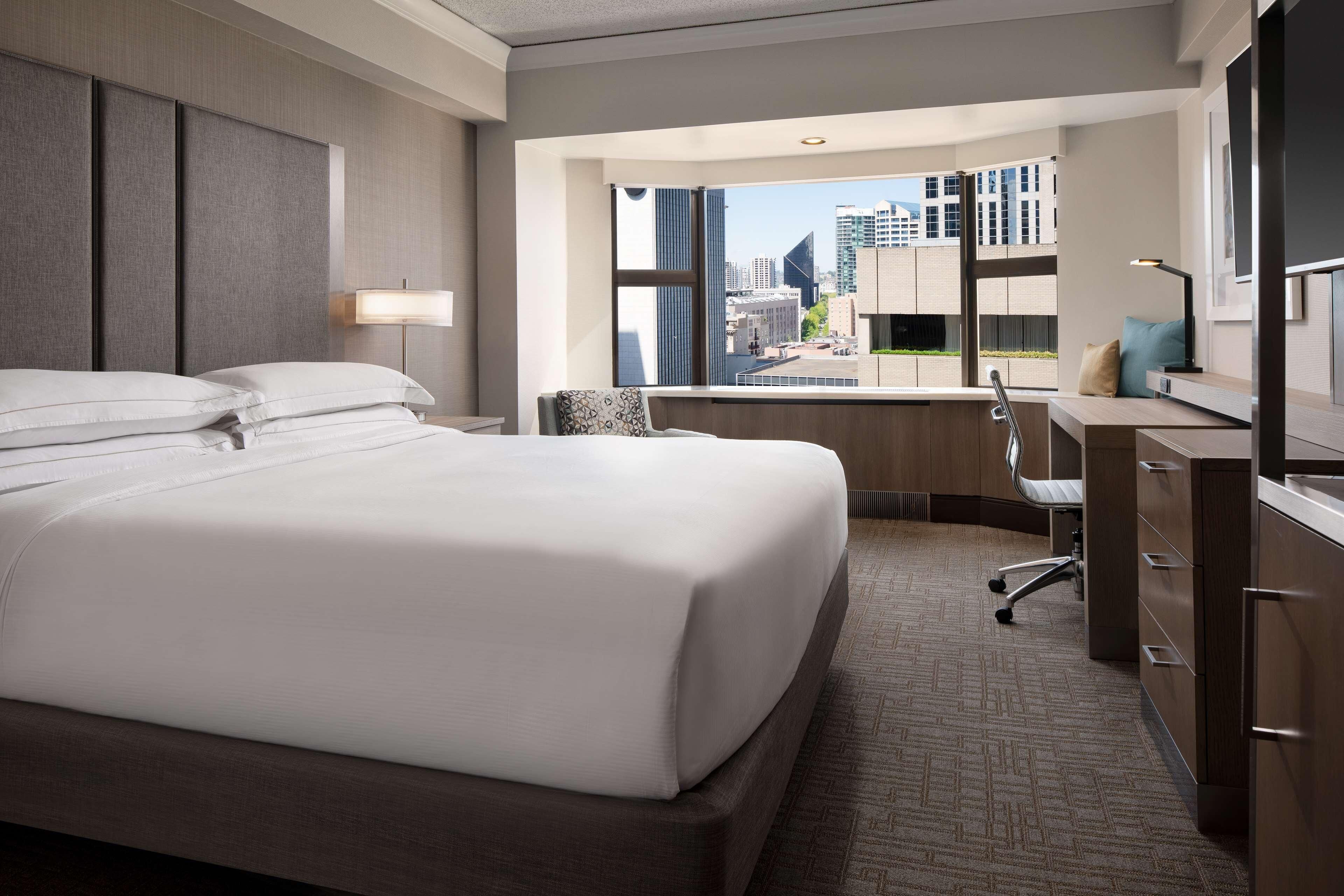 In-room safe, blackout drapes, free cribs/infant beds