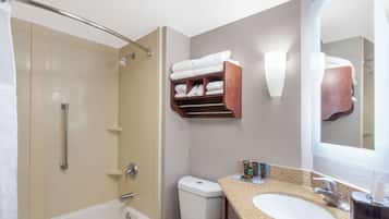 Free toiletries, hair dryer, towels, soap