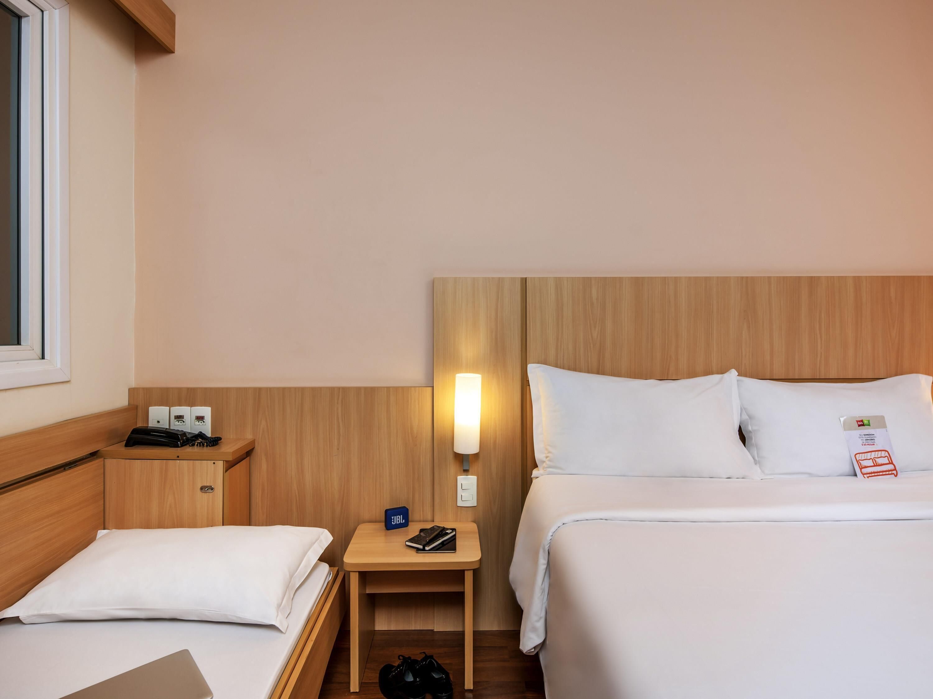 standard room, multiple beds | desk, blackout curtains, soundproofing, iron/ironing board