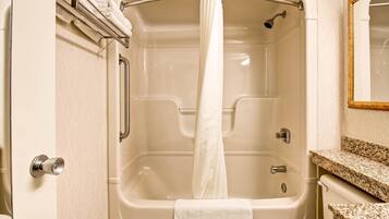 Pillowtop beds, desk, blackout drapes, soundproofing