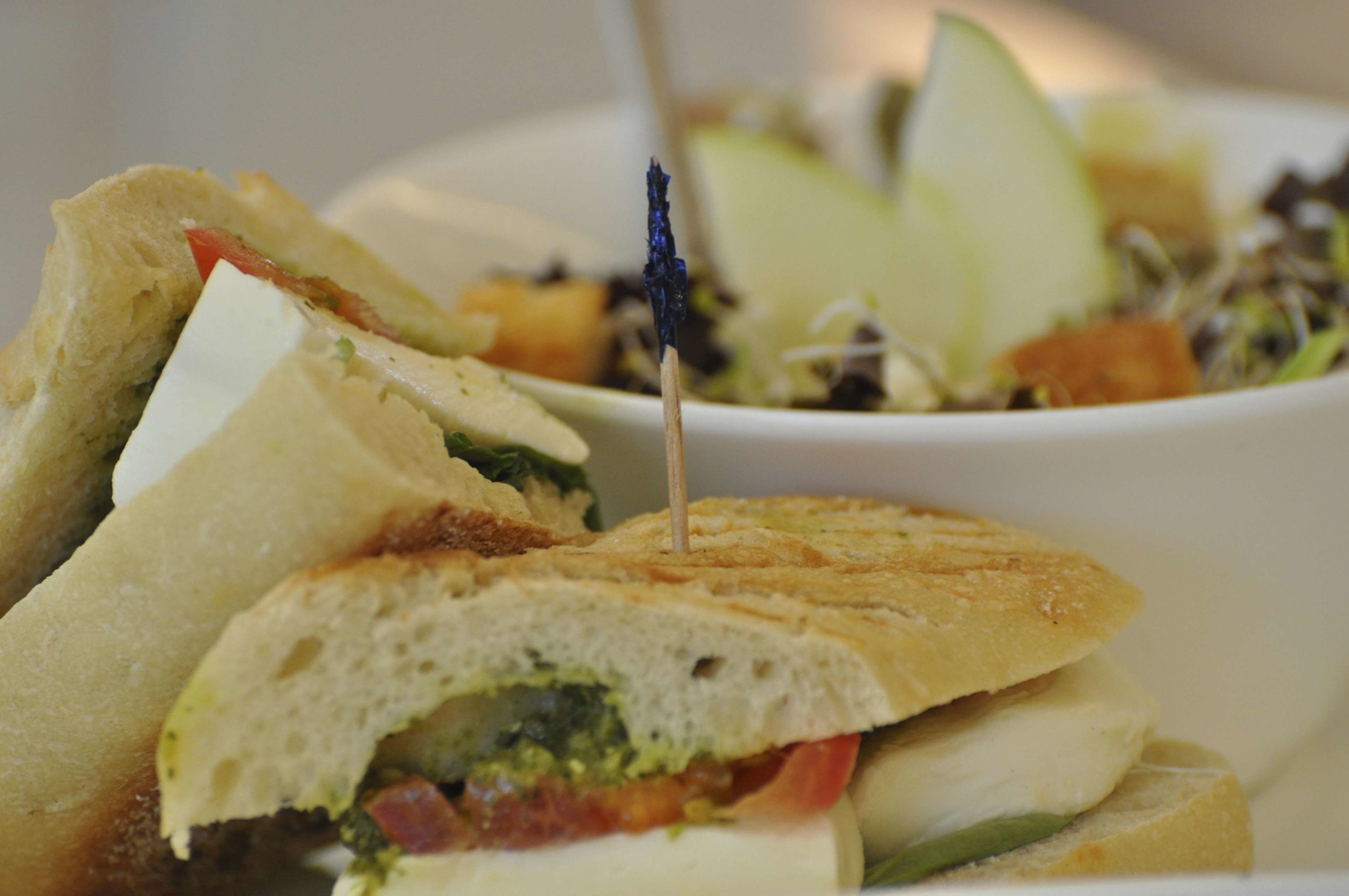 A sandwich with a toothpick in it.
