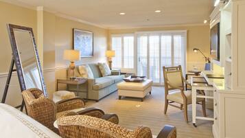 In-room safe, desk, iron/ironing board, free cribs/infant beds