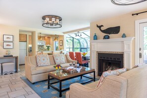 Bay Pines Three Bedroom Villa | Living area | Flat-screen TV, pay films