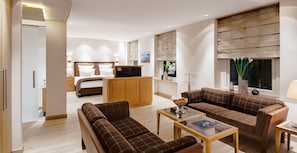 Alpine Suite | Living area | 50-inch flat-screen TV with cable channels