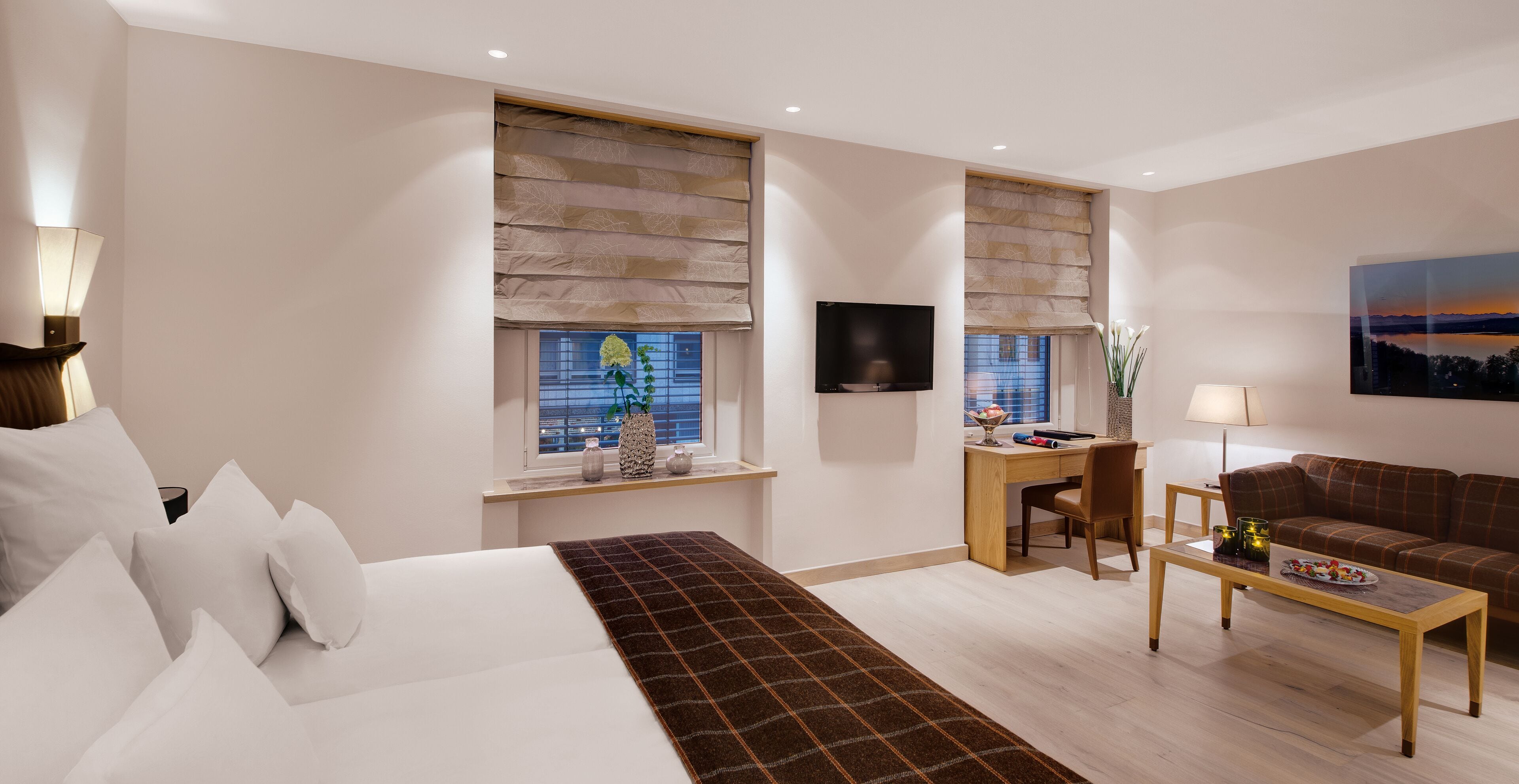 alpine double room | hypo-allergenic bedding, minibar, in-room safe, individually decorated