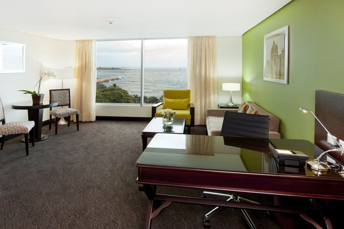 Minibar, coffres-forts dans les chambres, bureau, rideaux occultants