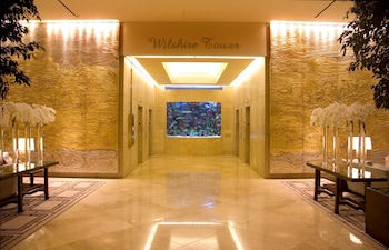Reception area at The Beverly Hilton