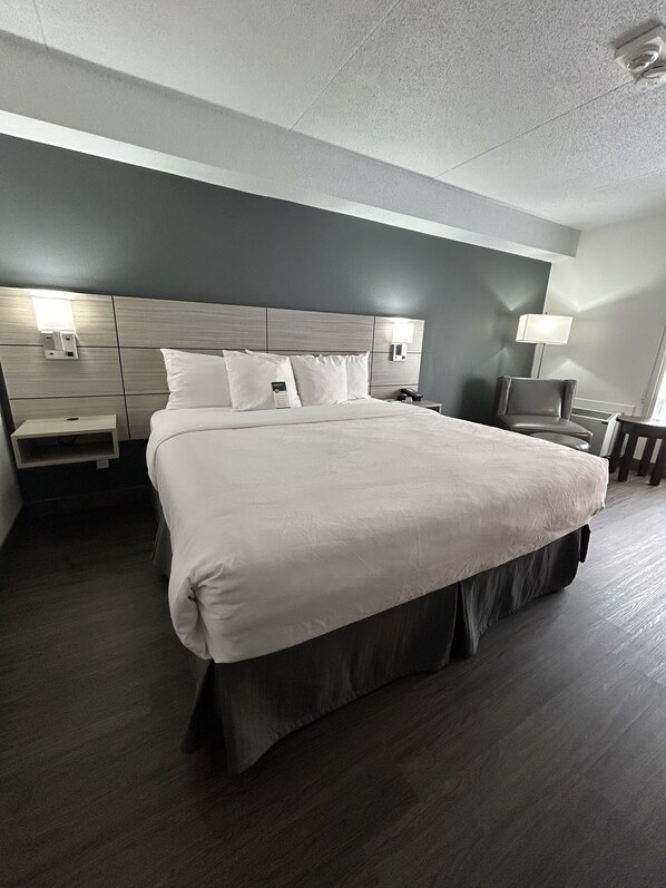 Chambre Affaires, 1 très grand lit, non-fumeurs | Bureau, rideaux occultants, fer et planche à repasser, draps fournis