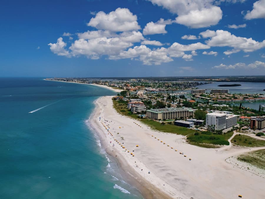 On the beach, white sand