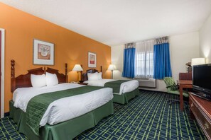 Room, 2 Queen Beds | In-room safe, desk, iron/ironing board, cribs/infant beds