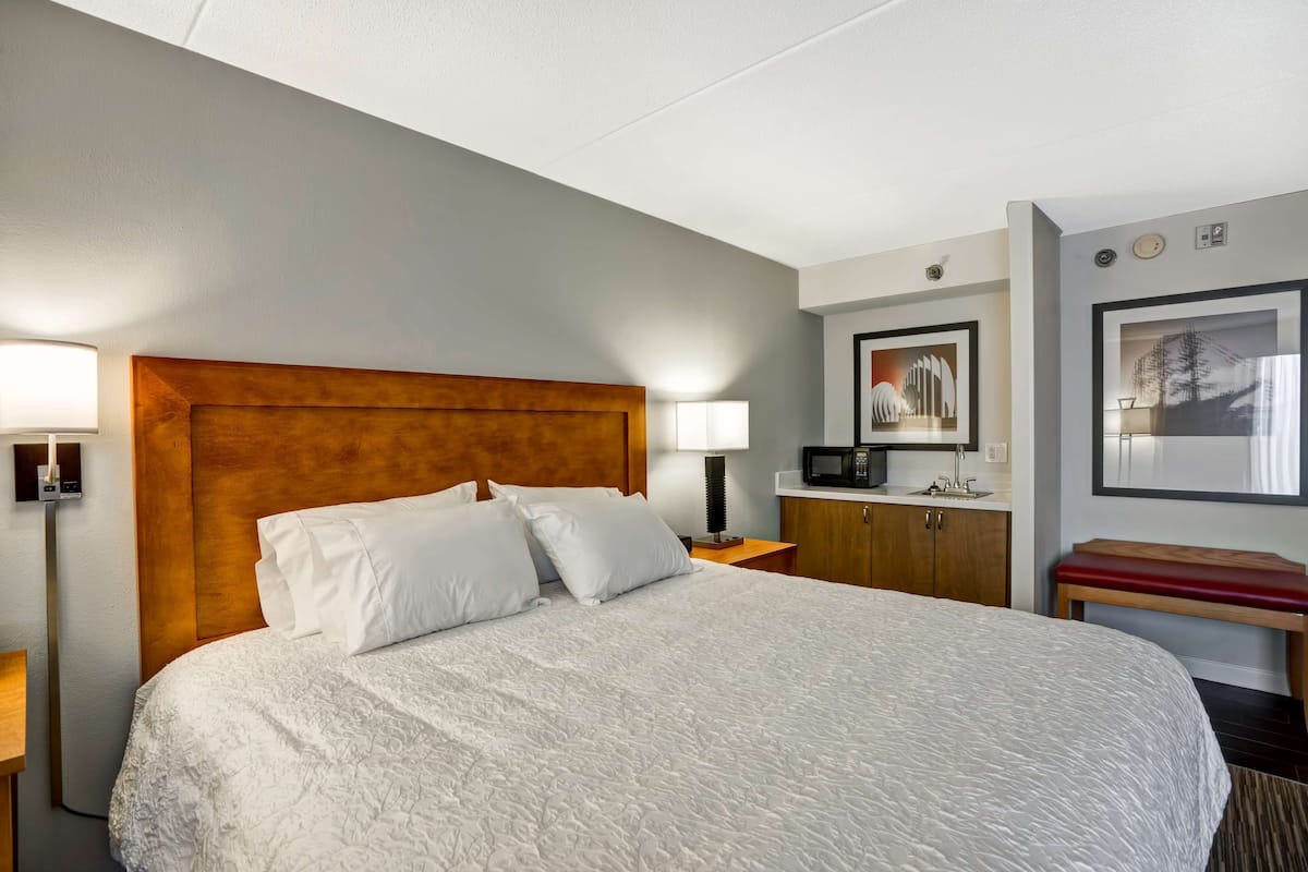 room, 1 king bed, non smoking, refrigerator & microwave (wet bar) | premium bedding, pillow-top beds, desk, blackout curtains